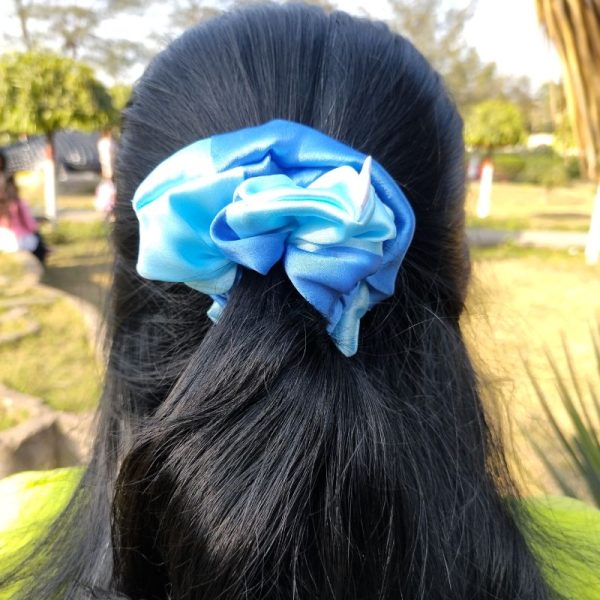 Dual Shade Scrunchies (Sky Blue – Blue)